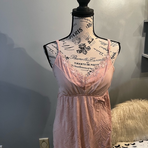 Tahari Tops - Tahari Pink Chemise with V-Neck and Spaghetti Straps